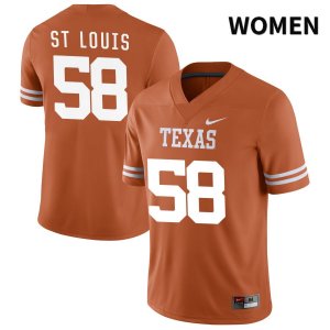 Texas Longhorns Women's #58 Lance St Louis Authentic Orange NIL 2022 College Football Jersey CHZ11P6J